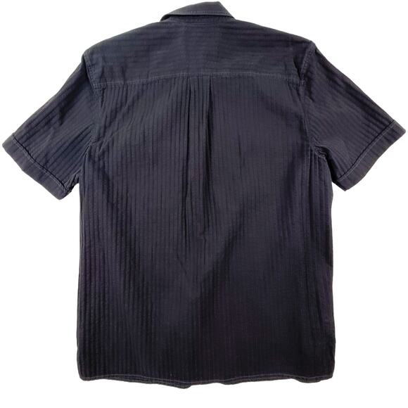 Tommy Bahama Mens Black Button Up Short Sleeve Shirt Cotton Pockets Large - Picture 9 of 9